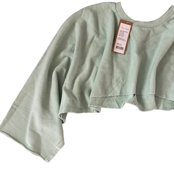 Niyama Sol Kimono Cropped Sweatshirt Athletic Yoga Mint Medium New - Picture 3 of 9